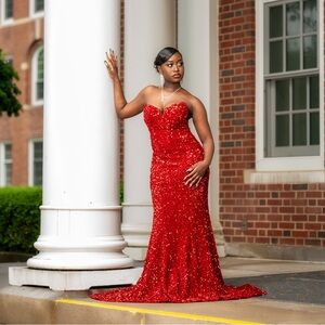 Red Dress with corset backing!
